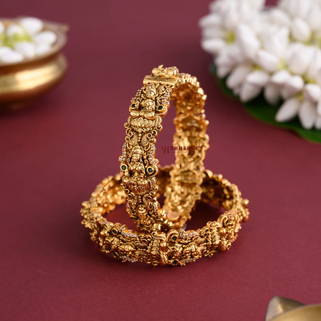 Goddess Lakshmi Openable Bangle - Pair