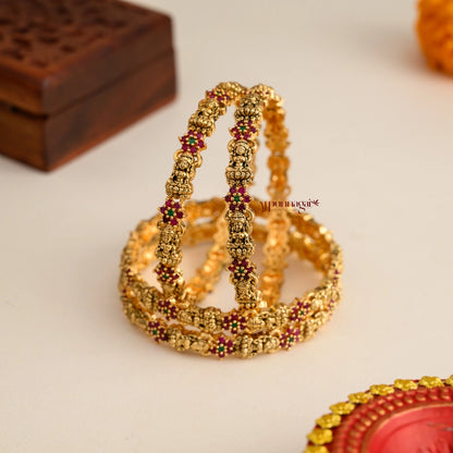 Lakshmi Matte Kids Bangle - Set of 4