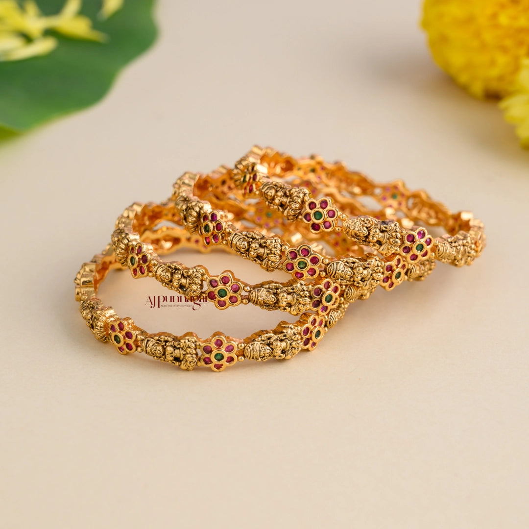Lakshmi Motifs Kids Bangle - Set of 4