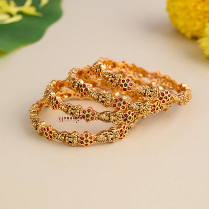 Lakshmi Motifs Kids Bangle - Set of 4