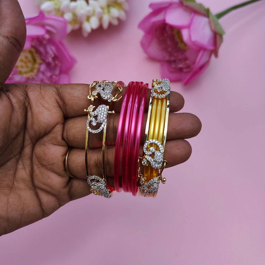 12 in 1 Changeable Colour Peacock Bangle - Full Set