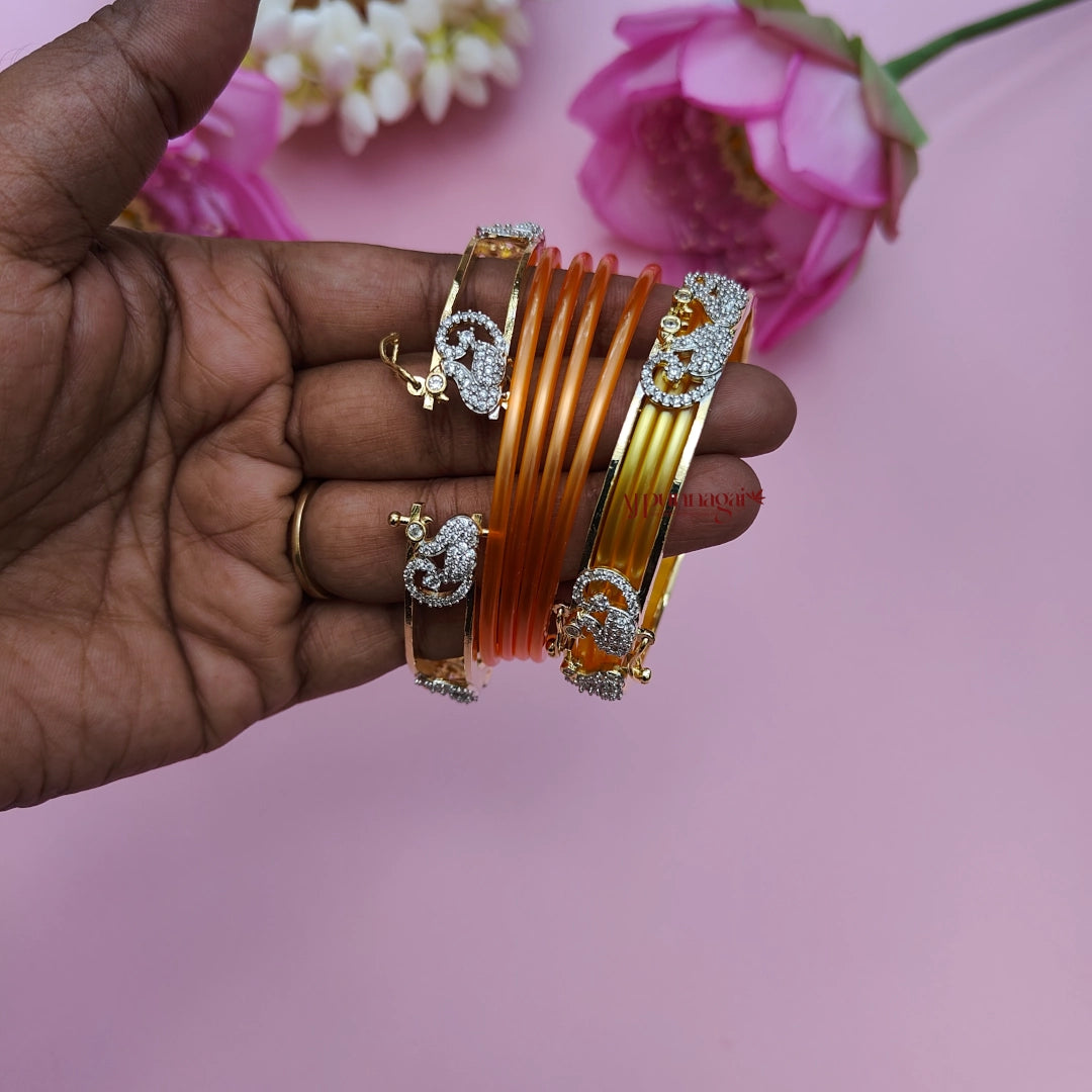 12 in 1 Changeable Colour Peacock Bangle - Full Set
