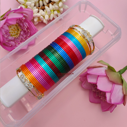 12 in 1 Changeable Colour Peacock Bangle - Full Set