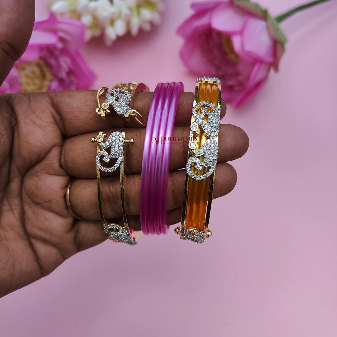 12 in 1 Changeable Colour Peacock Bangle - Full Set