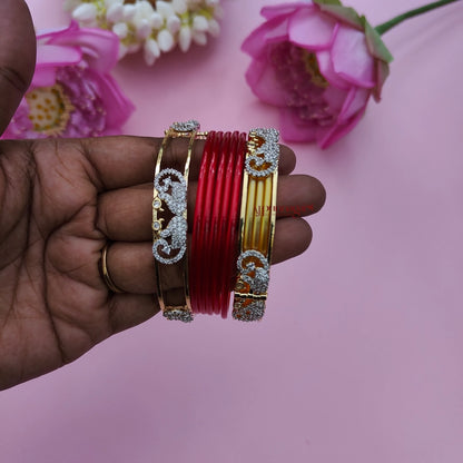 12 in 1 Changeable Colour Peacock Bangle - Full Set