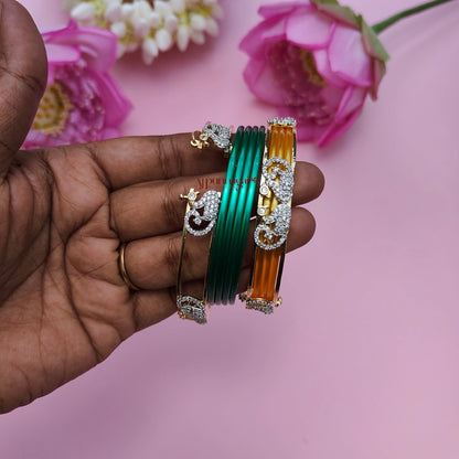 12 in 1 Changeable Colour Peacock Bangle - Full Set