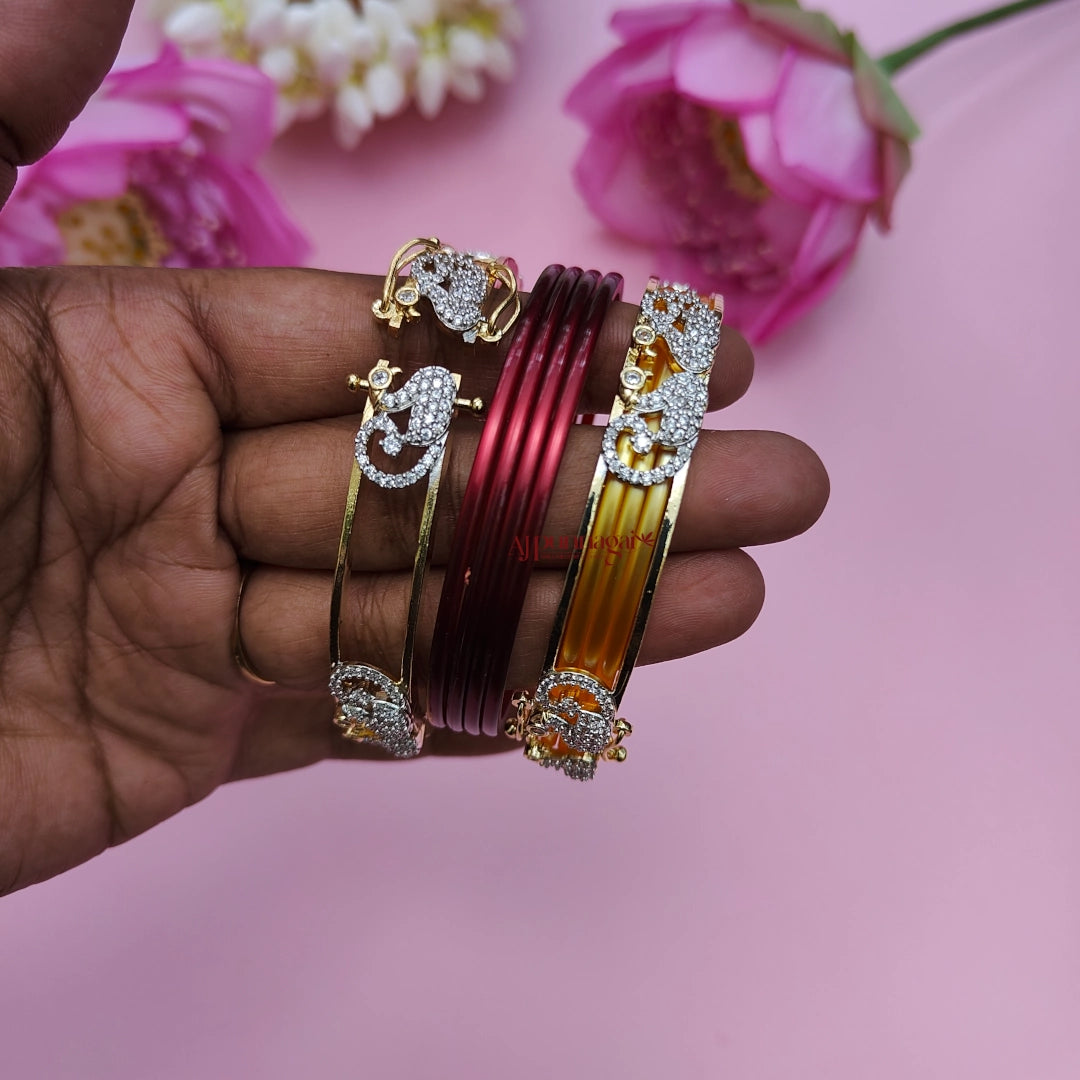 12 in 1 Changeable Colour Peacock Bangle - Full Set