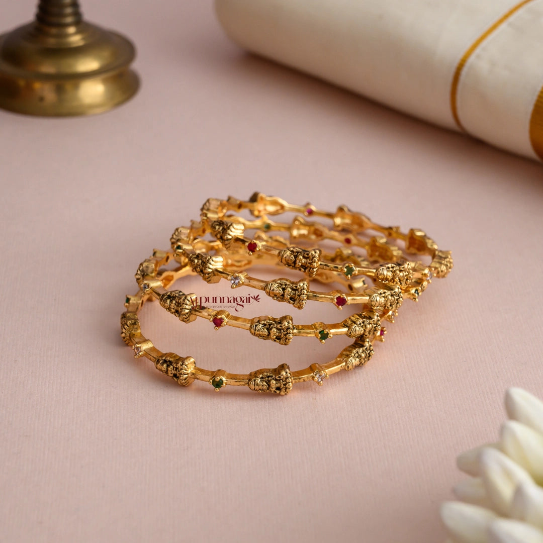 Dazzling AD Lakshmi Kids Bangle - Set of 4