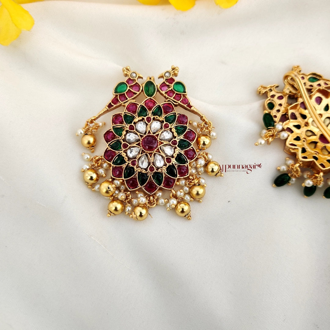 Unique design Dual Parrot Gold look alike Jadabillai