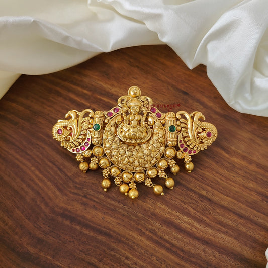 Dual Peacock Lakshmi Hair Clip