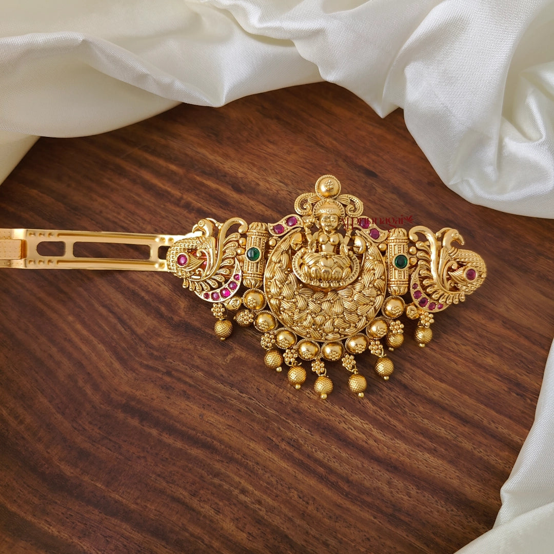 Dual Peacock Lakshmi Hair Clip