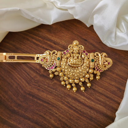 Dual Peacock Lakshmi Hair Clip