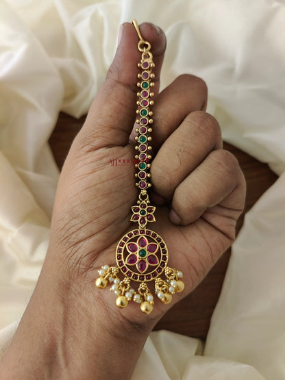Kemp Stone Floral Chutti - Gold