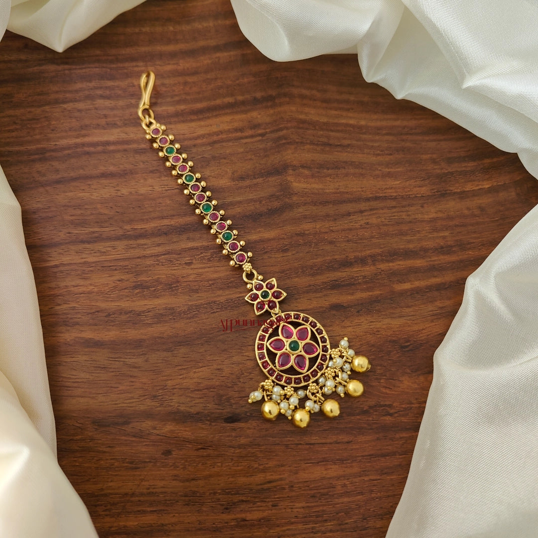 Kemp Stone Floral Chutti - Gold