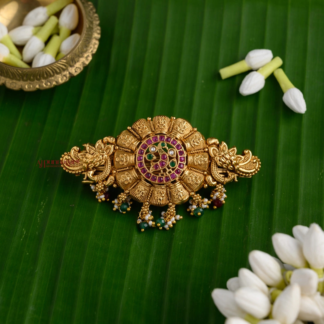 Classy Gold Look Alike Peacock Hair Clip