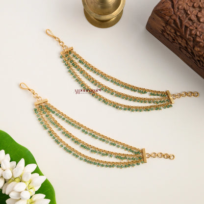 3 Layered Light Green Beaded Mattal