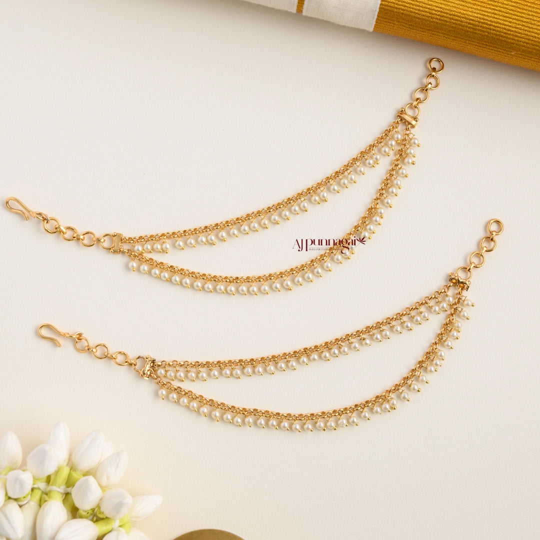 2 Layered Gold Look Alike Mattal - Pearl