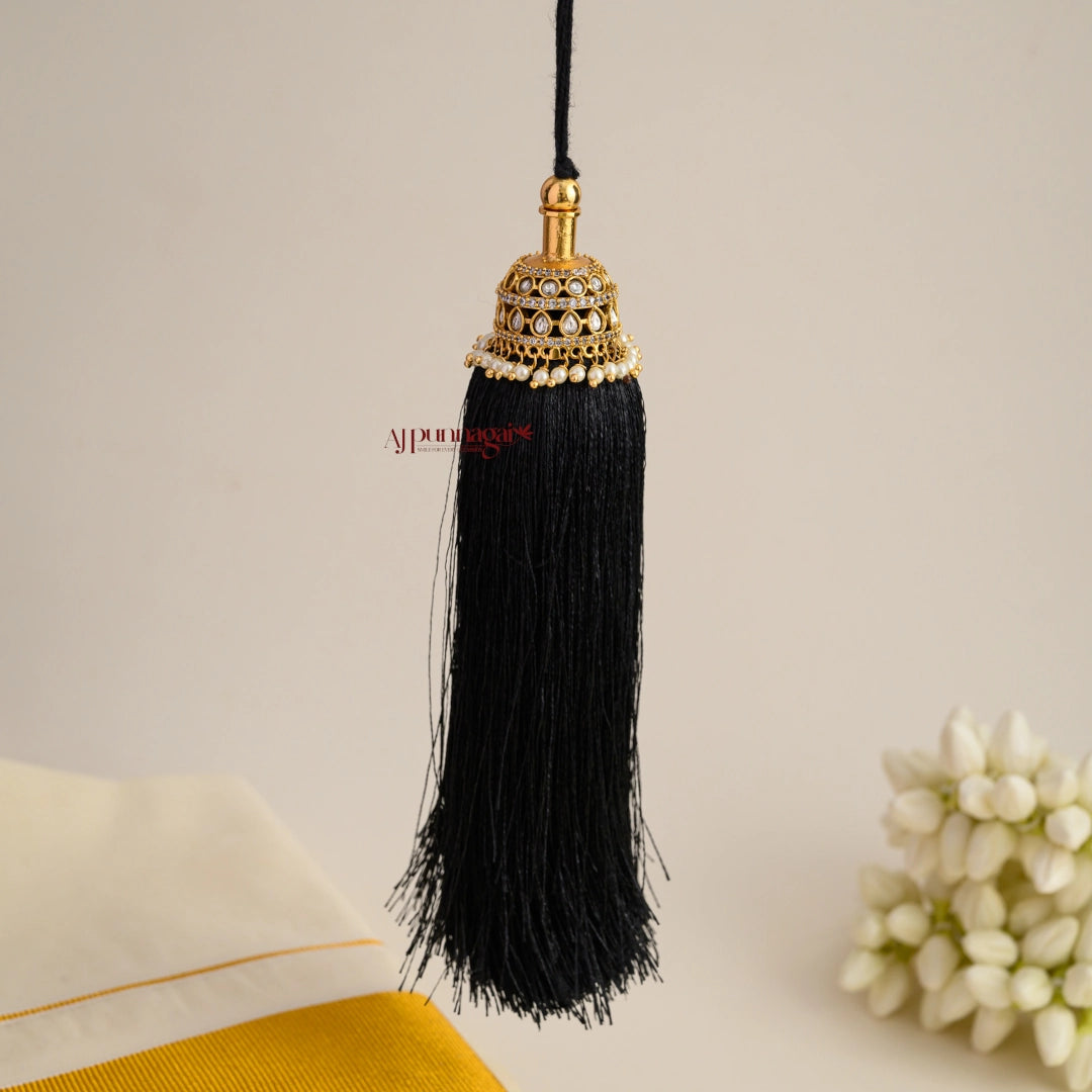 South Indian Style White Stone Kunjalam