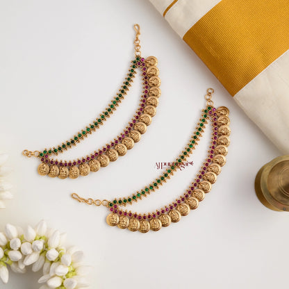 Gold Look Alike Lakshmi Coin Mattal - Multi