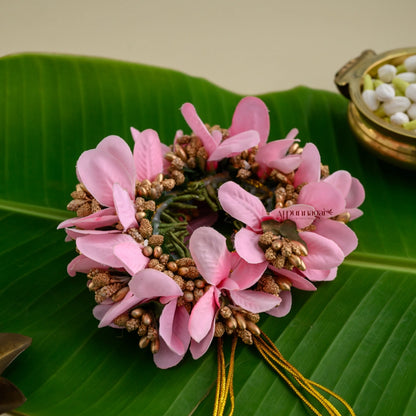 Handmade Orchid Petals Bridal Veni - Pink
