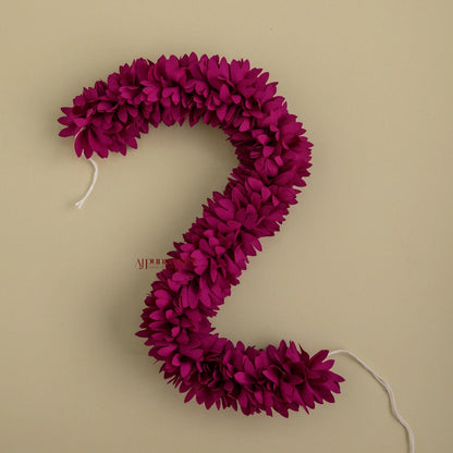 Reusable 16 Inches Fabric Pichi Poo Flower String - Purple