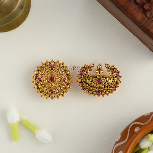 Floral Gold Look Alike Kemp Sun and Moon - Ruby