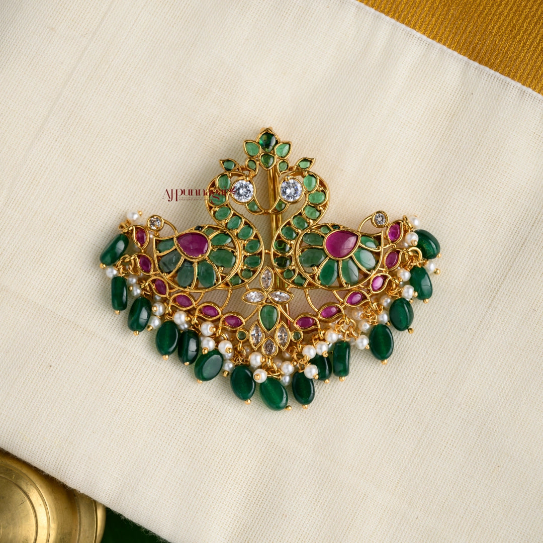 Peacock Kemp Jadai Billai - Green