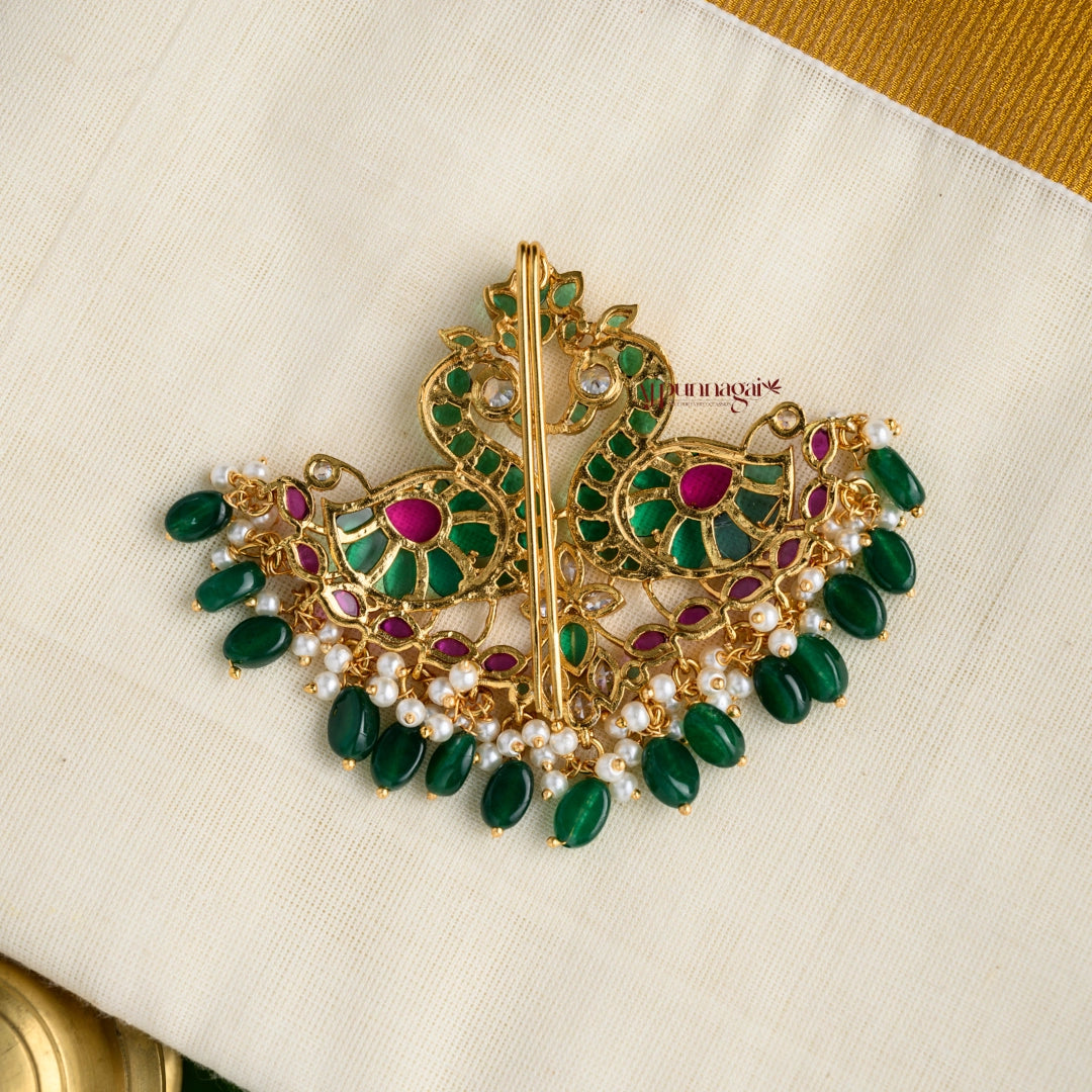 Peacock Kemp Jadai Billai - Green