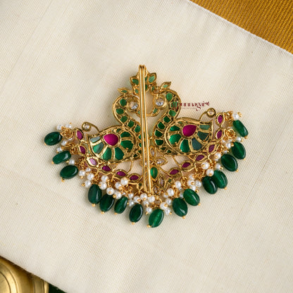 Peacock Kemp Jadai Billai - Green