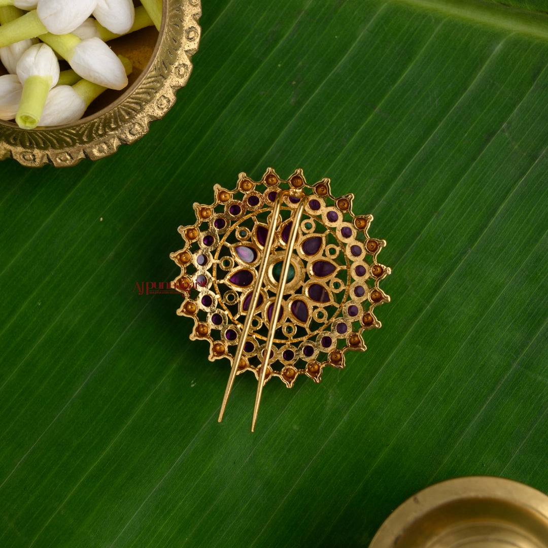 Elegant Kemp Floral Bridal Jadai Billai