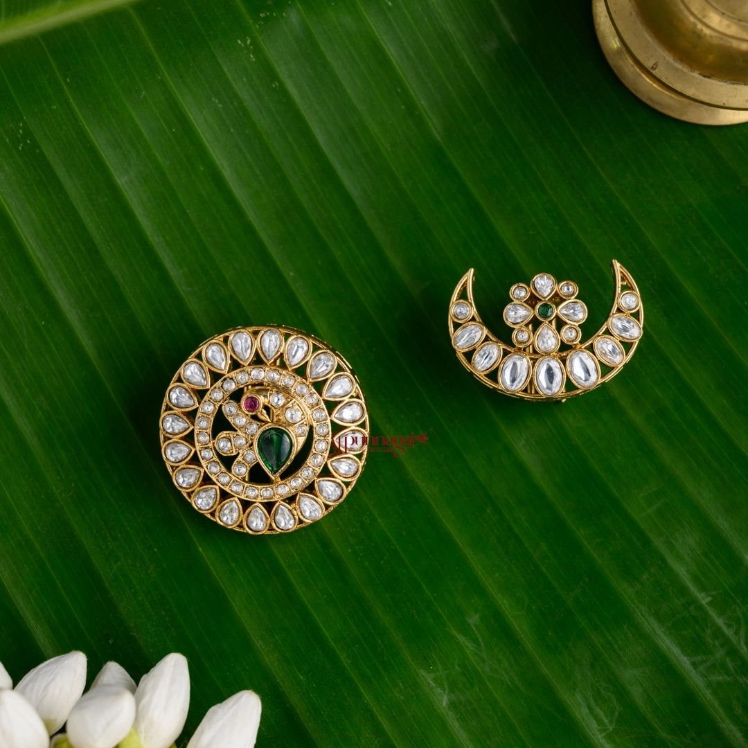 Dazzling Peacock Bridal Sun and Moon