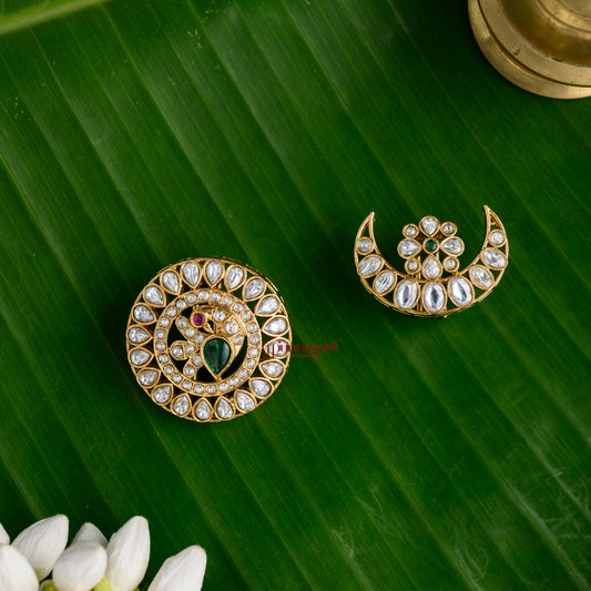 Dazzling Peacock Bridal Sun and Moon