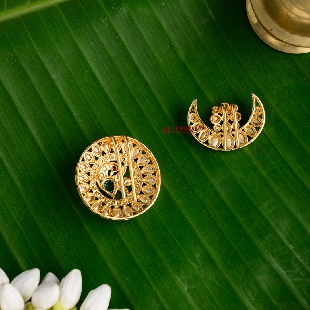Dazzling Peacock Bridal Sun and Moon