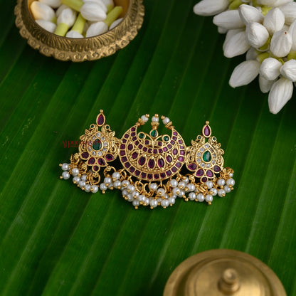 Half Moon Shaped Bridal Kemp Hair Clip