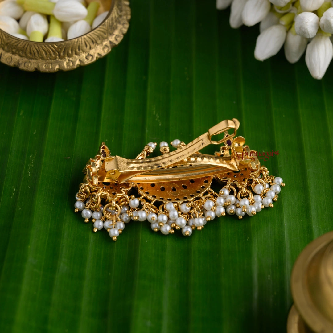 Half Moon Shaped Bridal Kemp Hair Clip