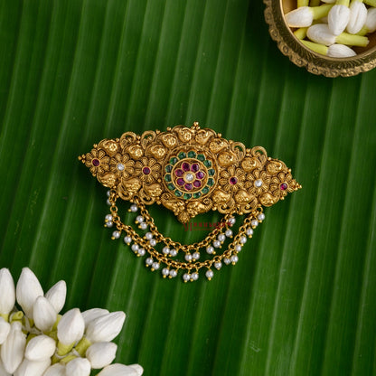 Floral Gold Look Alike Kemp Hair Clip