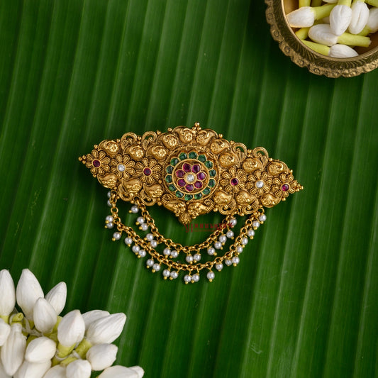 Floral Gold Look Alike Kemp Hair Clip