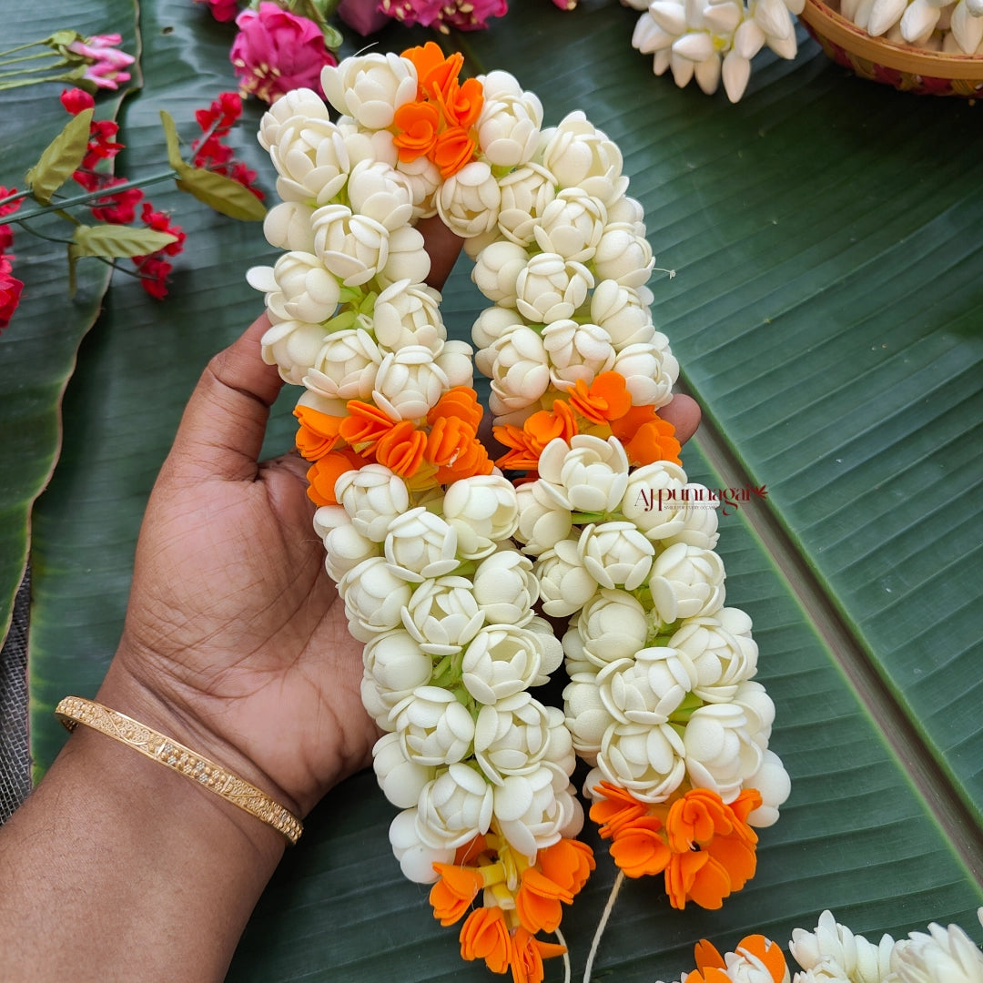 Realistic Reusable Foamiran Malli With Kanagabaram String