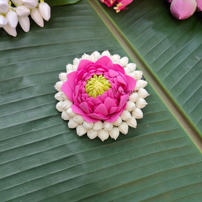 Realistic Look Foamiram Small Bud With Lotus Alligator Clip