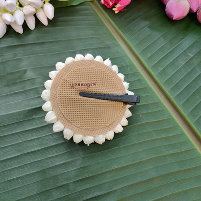 Realistic Look Foamiram Small Bud With Lotus Alligator Clip