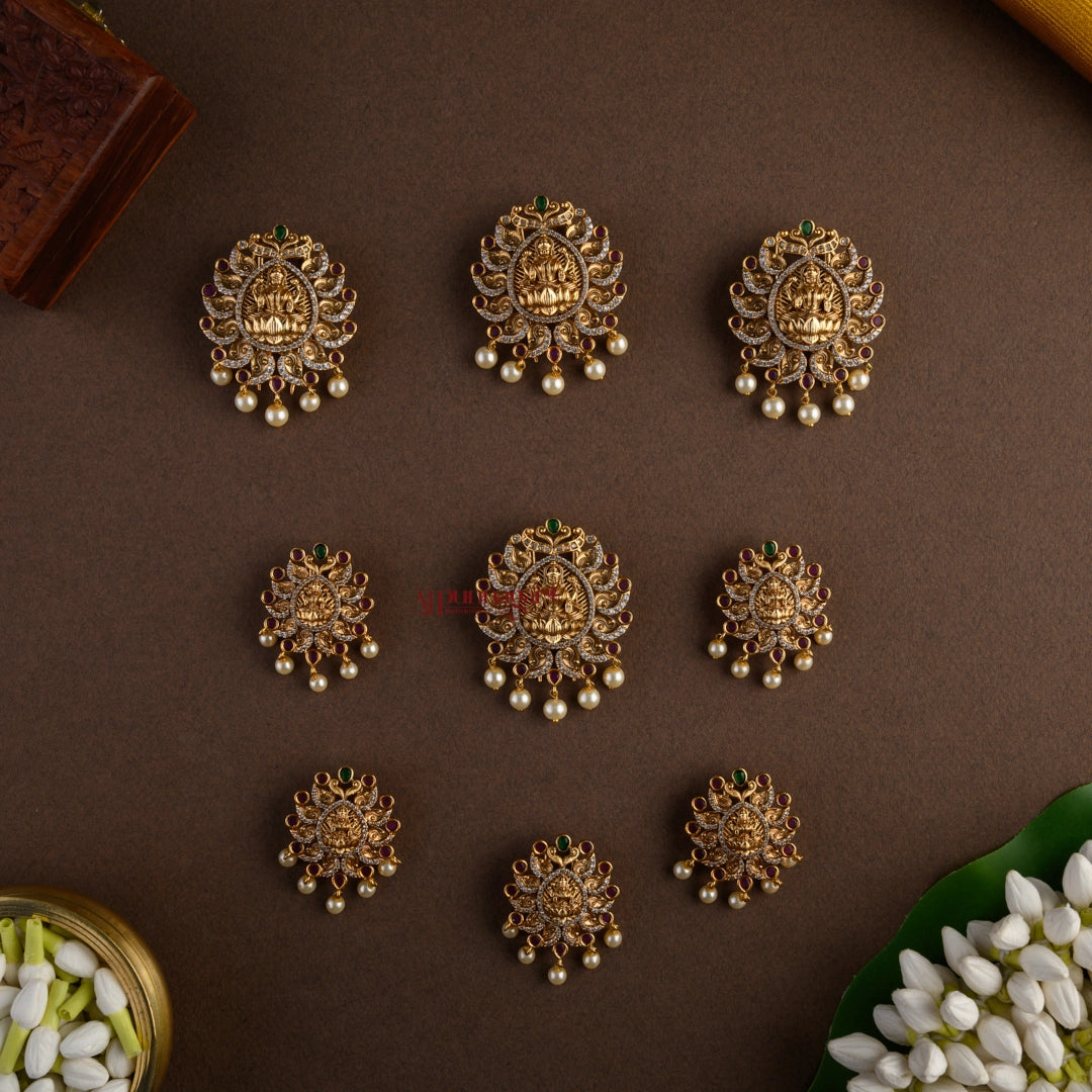 Sparkling Bridal Lakshmi Jadai Billai - Set of 9