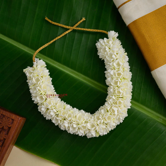 Realistic Look Bloomed Malli Poo Foamiran Bridal Veni