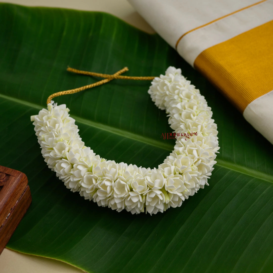 Realistic Look Bloomed Malli Poo Foamiran Bridal Veni