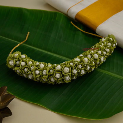 Realistic Look Green Petal With Jasmine Foamiran Bridal Veni