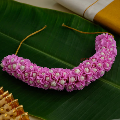 Realistic Look Pink Rose Petal With Jasmine Foamiran Bridal Veni