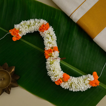 Realistic Reusable Foamiran Mullai Poo With Kanagabaram String