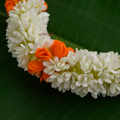 Realistic Reusable Foamiran Mullai Poo With Kanagabaram String