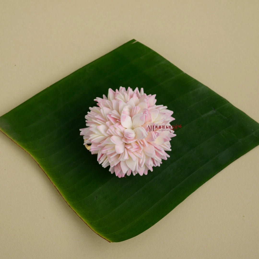 Realistic Look Jaathi Malli Foamiran Round Centre Clip