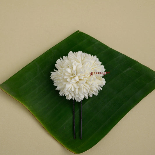 Realistic Look Mullai Poo Foamiran U Pin