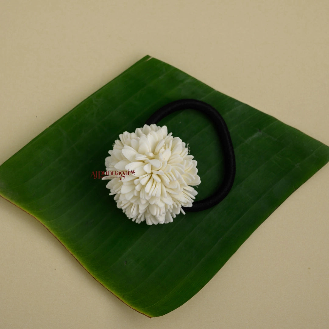 Realistic Look Mullai Poo Foamiran Rubber Band